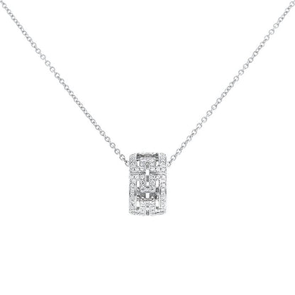 [⭐Hyrra Jewelry]PARENTESI NECKLACE SILVER DIAMOND