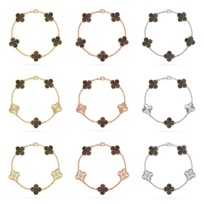 [⭐Hyrra Jewelry] CLOVER 5 MOTIF GRAY MOP BRACELET COLLECTION