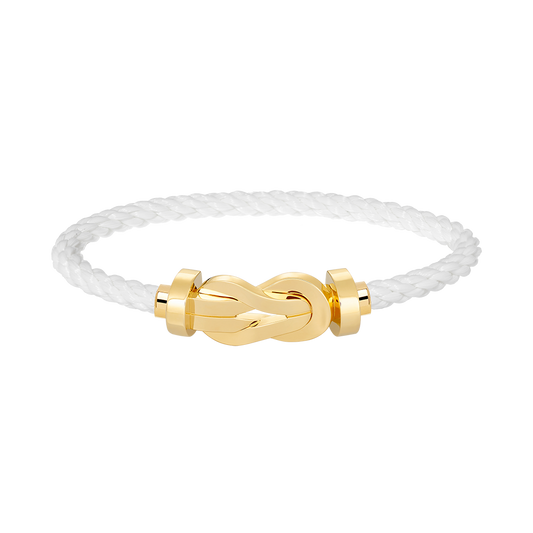 [⭐Hyrra Jewelry]CHANCE LARGE 8 FIGURE BUCKLE NO DIAMOND BRACELET GOLD