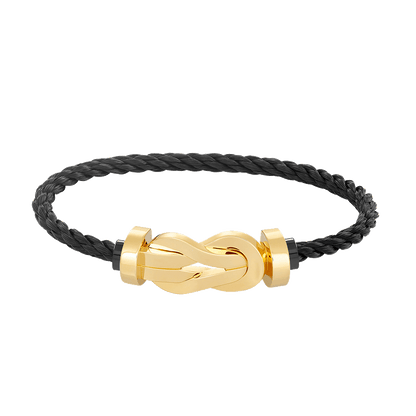 [⭐Hyrra Jewelry]CHANCE LARGE 8 FIGURE BUCKLE NO DIAMOND BRACELET GOLD