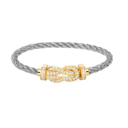 [⭐Hyrra Jewelry]CHANCE LARGE 8 FIGURE BUCKLE FULLDIAMOND BRACELET GOLD