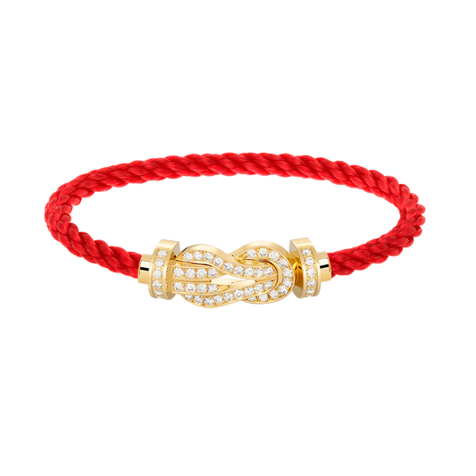 [⭐Hyrra Jewelry]CHANCE LARGE 8 FIGURE BUCKLE FULLDIAMOND BRACELET GOLD