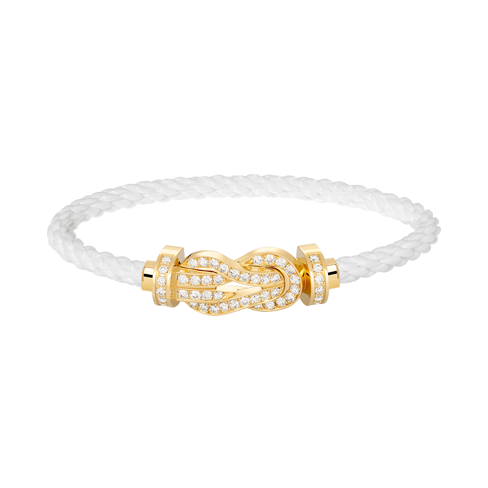 [⭐Hyrra Jewelry]CHANCE LARGE 8 FIGURE BUCKLE FULLDIAMOND BRACELET GOLD