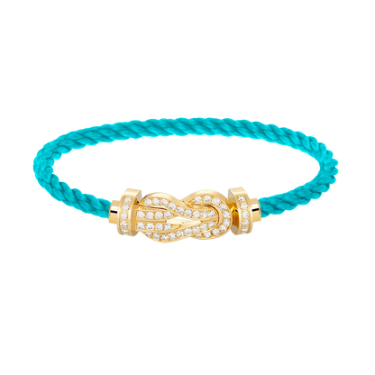 [⭐Hyrra Jewelry]CHANCE LARGE 8 FIGURE BUCKLE FULLDIAMOND BRACELET GOLD