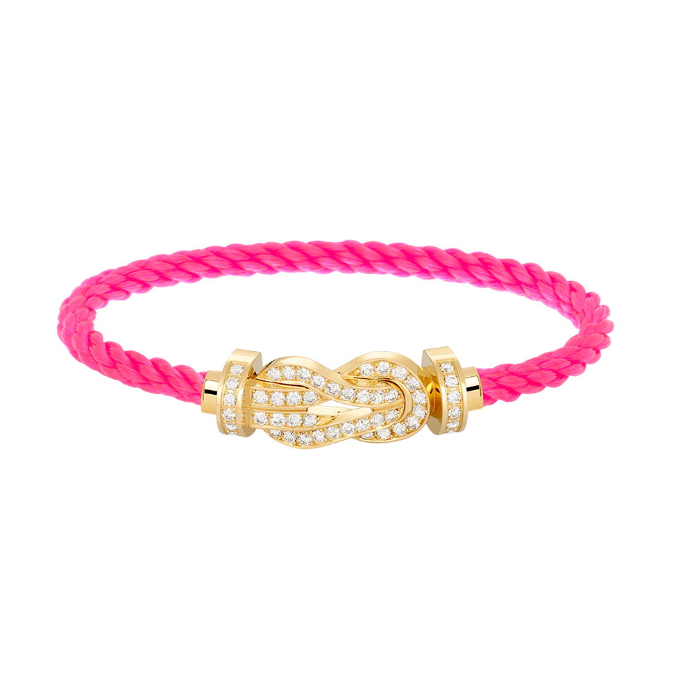 [⭐Hyrra Jewelry]CHANCE LARGE 8 FIGURE BUCKLE FULLDIAMOND BRACELET GOLD