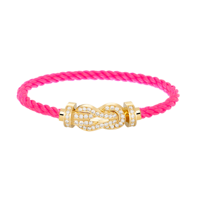 [⭐Hyrra Jewelry]CHANCE LARGE 8 FIGURE BUCKLE FULLDIAMOND BRACELET GOLD
