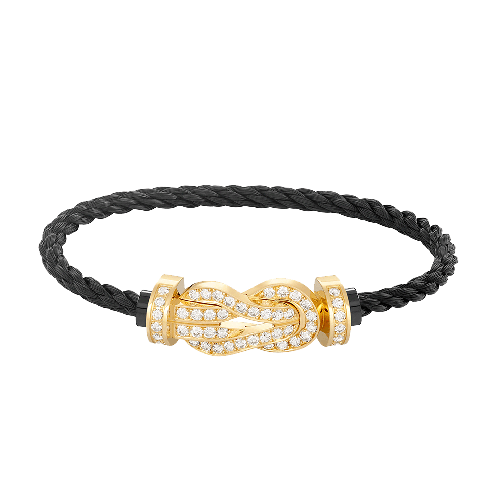 [⭐Hyrra Jewelry]CHANCE LARGE 8 FIGURE BUCKLE FULLDIAMOND BRACELET GOLD
