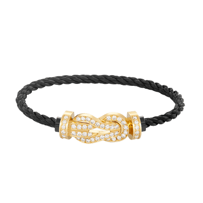 [⭐Hyrra Jewelry]CHANCE LARGE 8 FIGURE BUCKLE FULLDIAMOND BRACELET GOLD