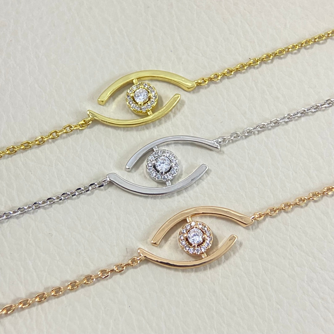 [⭐Hyrra Jewelry]Demo Eye Pave-Set Diamond Bracelet