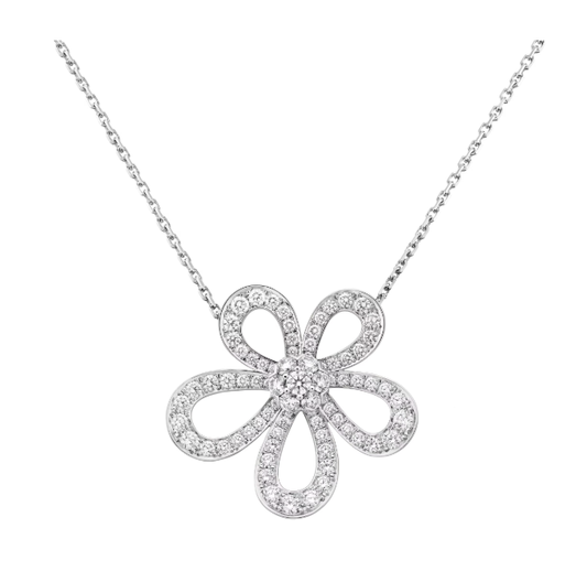 [⭐Hyrra Jewelry]FLOWERLACE NECKLACE FULL DIAMONDS