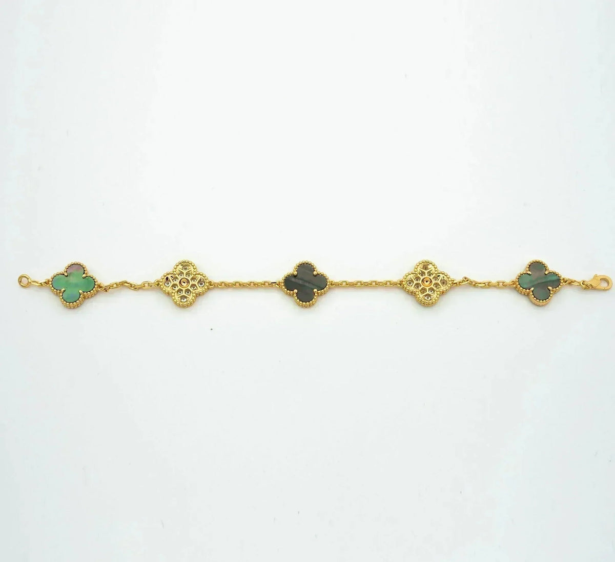 [⭐Hyrra Jewelry] CLOVER 5 MOTIF GRAY MOP BRACELET COLLECTION