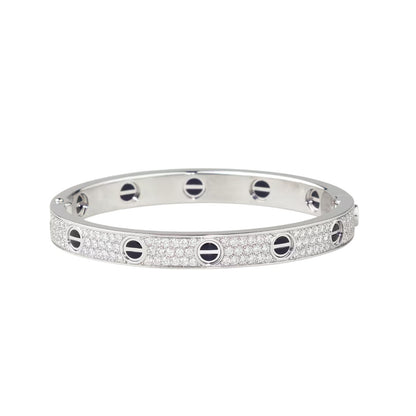[⭐Hyrra Jewelry]LOVE BRACELET 6.1MM DIAMOND-PAVED CERAMIC