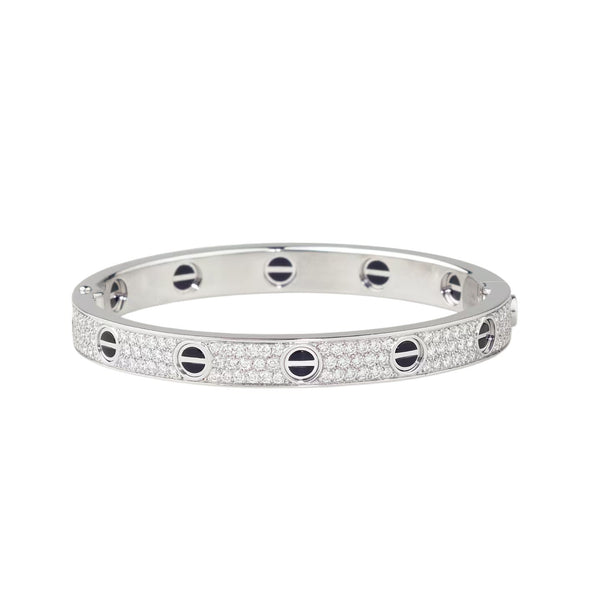 [⭐Hyrra Jewelry]LOVE BRACELET 6.1MM DIAMOND-PAVED CERAMIC