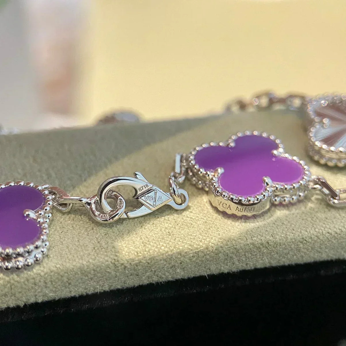 [⭐Hyrra Jewelry] CLOVER 5 MOTIF VIOLET BRACELET COLLECTION