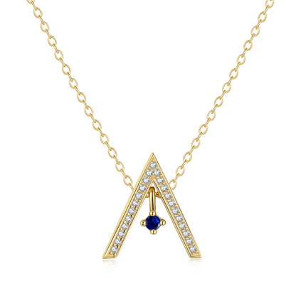 [Hyrra Jewelry]Sparkling "A" Shape Necklace