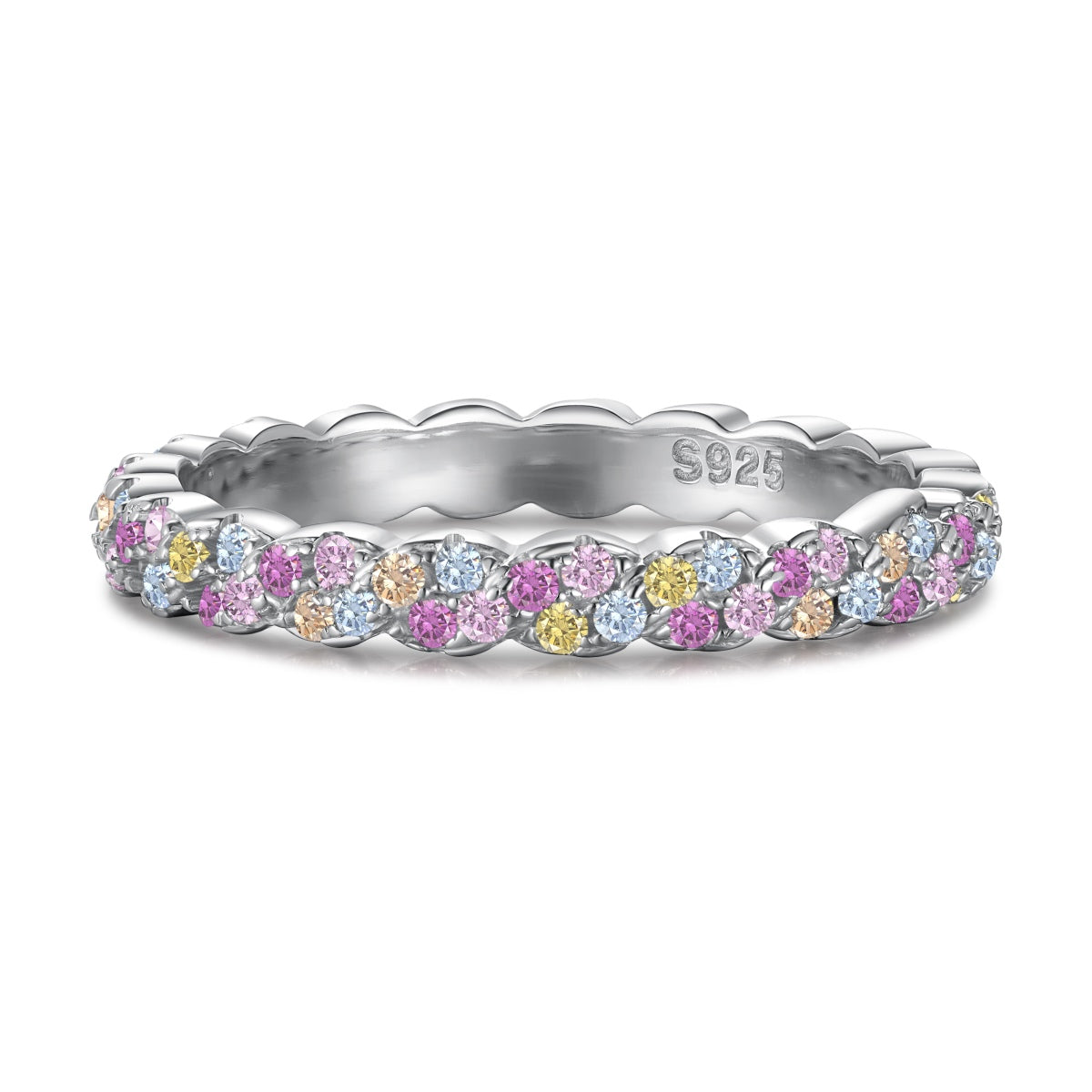 [Hyrra Jewelry]Dainty Ebullient Round Cut Daily Ring
