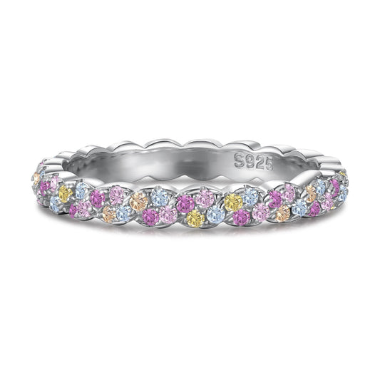 [Hyrra Jewelry]Dainty Ebullient Round Cut Daily Ring