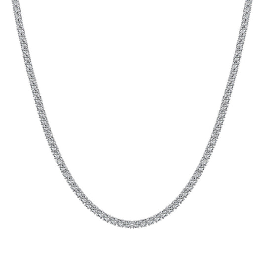 [Hyrra Jewelry]Delicate Round Shape Tennis Necklace
