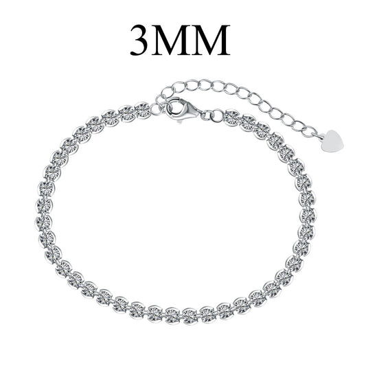 [Hyrra Jewelry]Ornate  Sparkling Round Cut Daily Bracelet