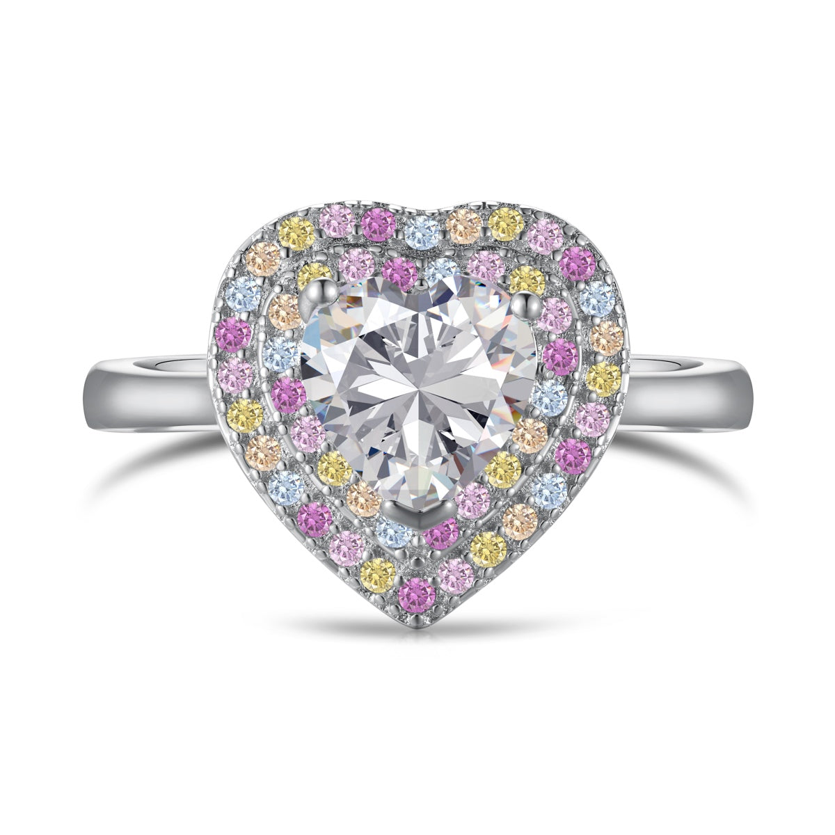 [Hyrra Jewelry]Delicate Ebullient Heart Shape Wedding Ring