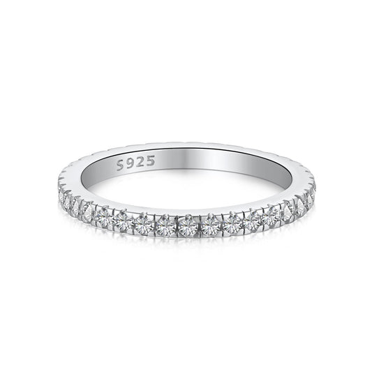 [Hyrra Jewelry]Delicate Sparkling Round Cut Daily Ring