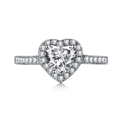 [Hyrra Jewelry]Eternity Splashy Romantic Heart Shape Lover Ring