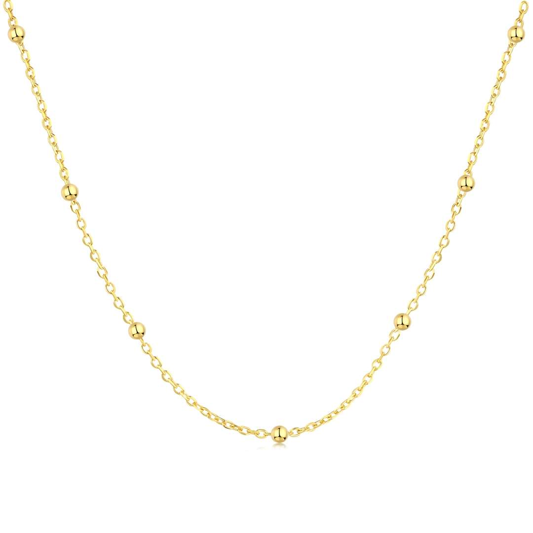 [Hyrra Jewelry]Small Bead Clavicle Chain Simple Necklace