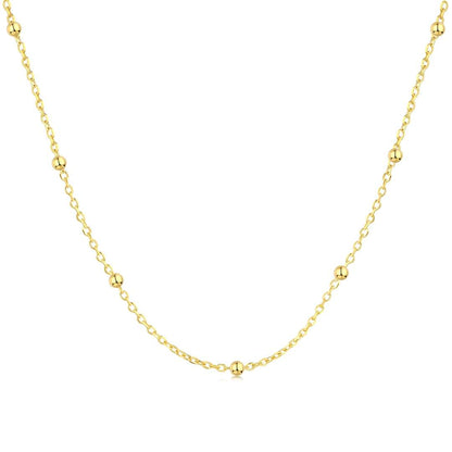 [Hyrra Jewelry]Small Bead Clavicle Chain Simple Necklace