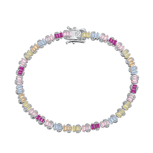 [Hyrra Jewelry]Delicate Colorful Emerald Cut Party Bracelet