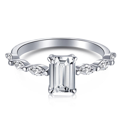 [Hyrra Jewelry]1.0 Carat Dainty Resplendent Radiant Cut Daily Ring