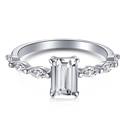 [Hyrra Jewelry]1.0 Carat Dainty Resplendent Radiant Cut Daily Ring