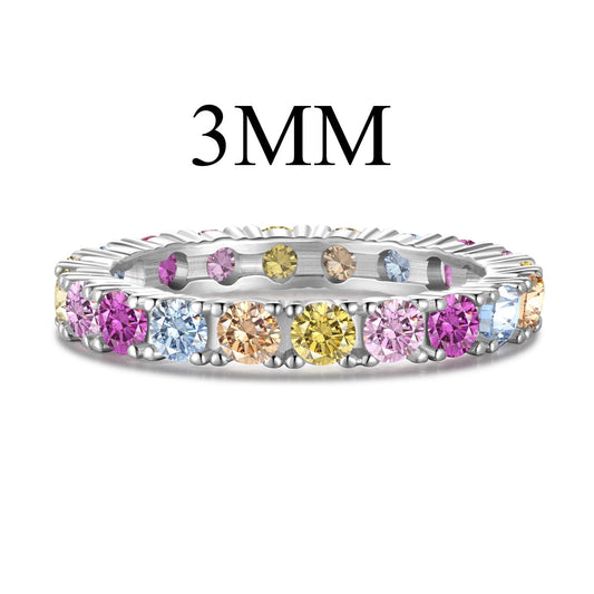 [Hyrra Jewelry]Dazzling Lustrous Round Cut Tennis Ring