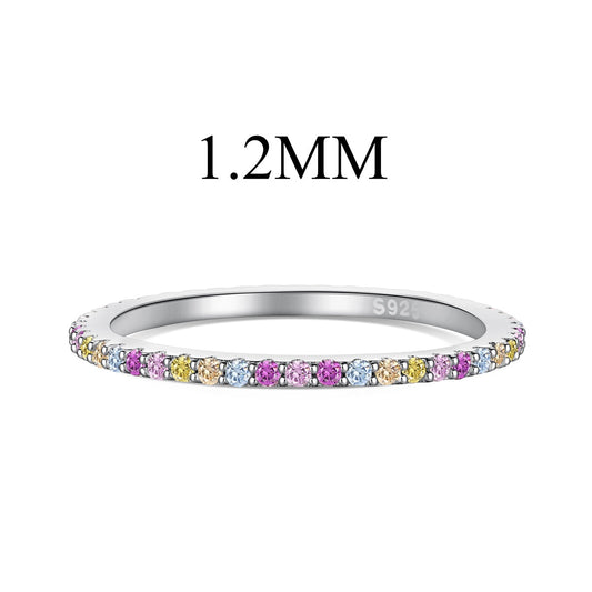 [Hyrra Jewelry]Ornate Colorful Round Cut Tennis Ring