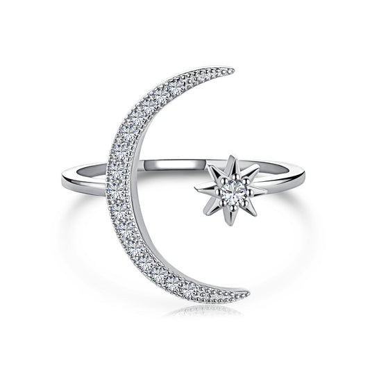 [Hyrra Jewelry]Eternity Moon & Star Ring