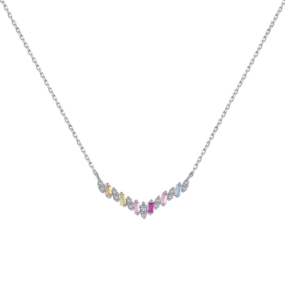 [Hyrra Jewelry]Dazzling Rainbow Necklace