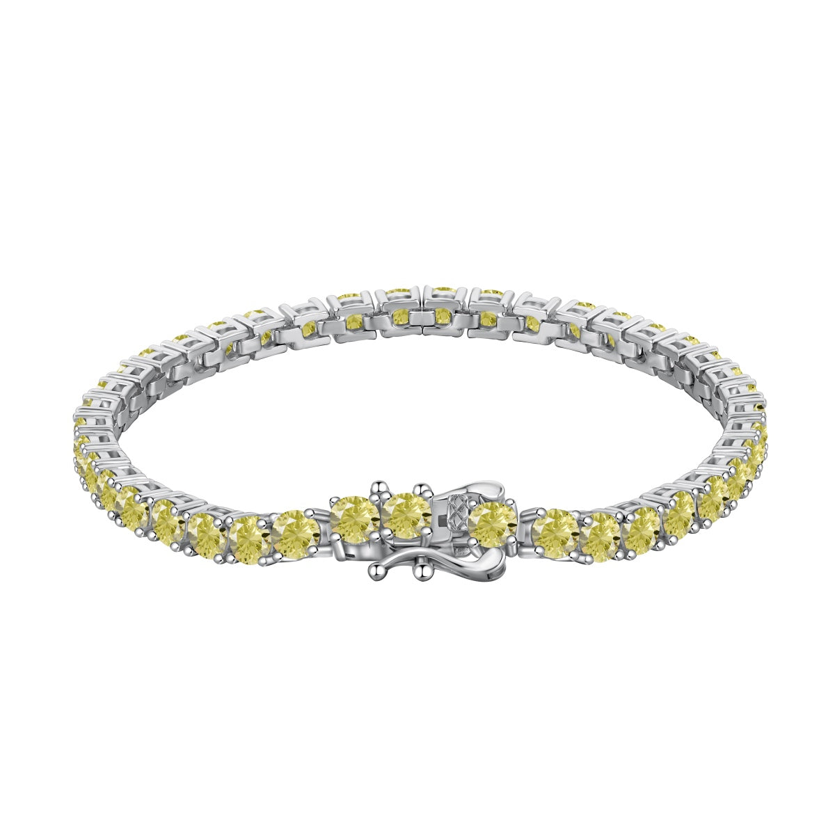 [Hyrra Jewelry]Ornate Dazzling Round Cut Tennis Bracelet