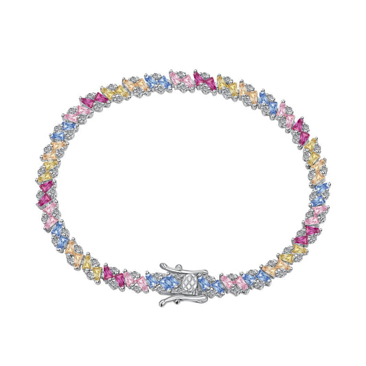 [Hyrra Jewelry]Ornate Sparkling Multi Cut Party Bracelet