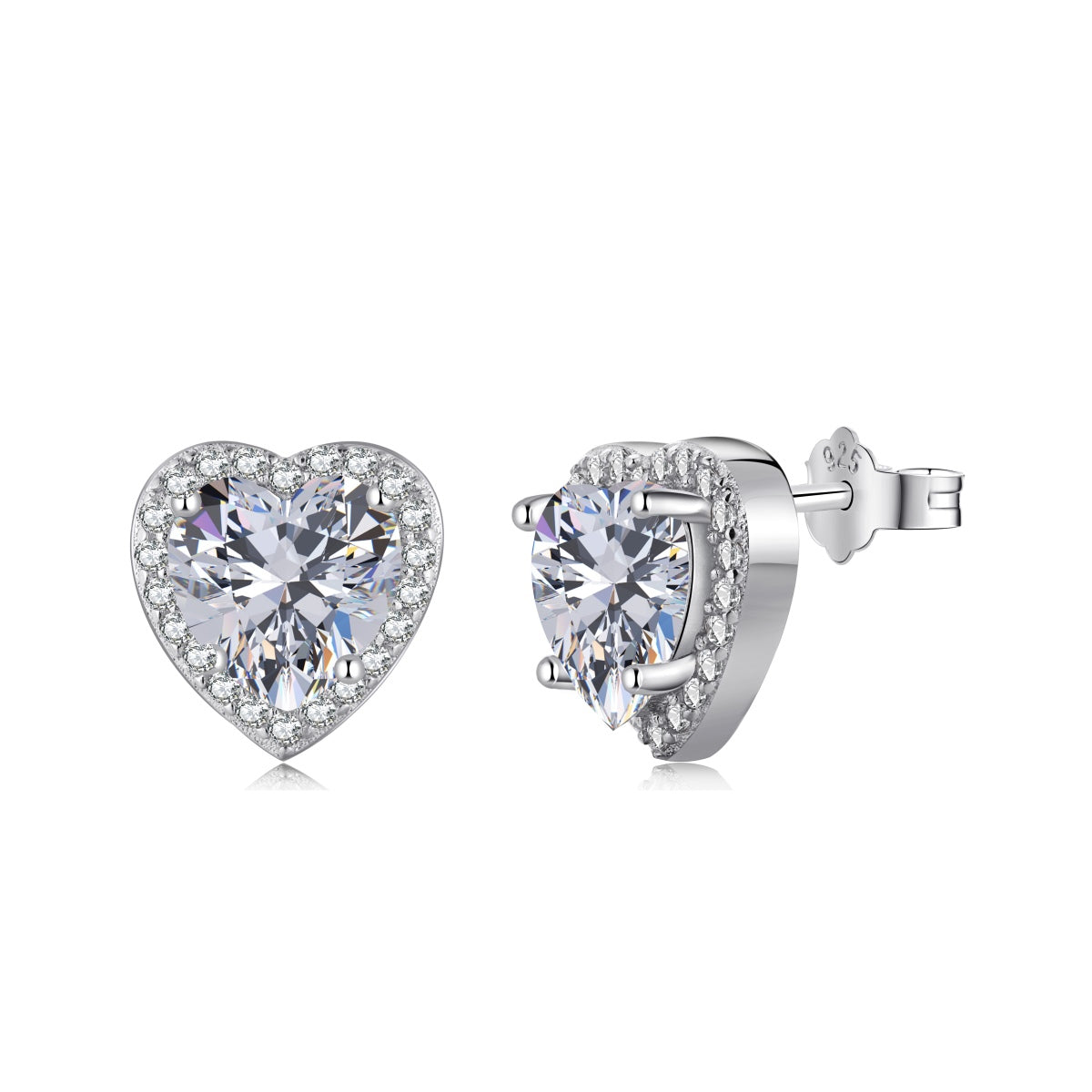 [Hyrra Jewelry]Sparkling Heart Shape Lover Earrings