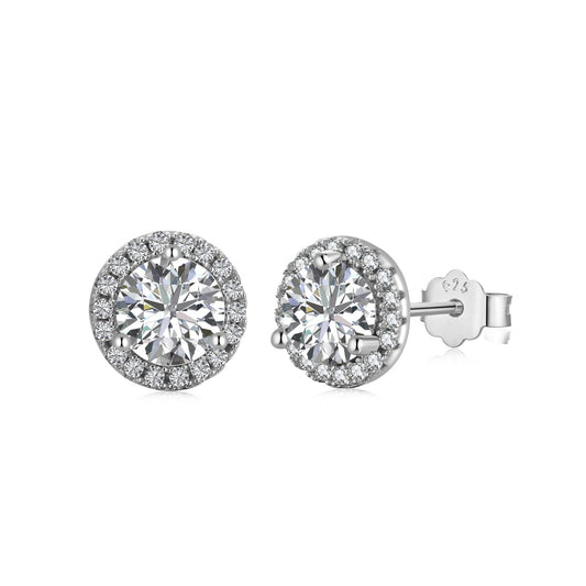 [Hyrra Jewelry]Classic Princess Round Shape Earrings