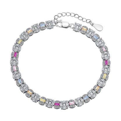 [Hyrra Jewelry]Dazzling Radiant Multi Cut Daily Bracelet