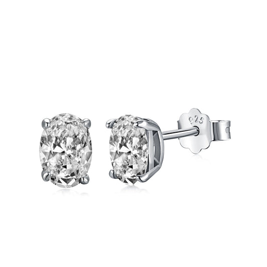 [Hyrra Jewelry]Oval Classic Dignified Elegant Earrings