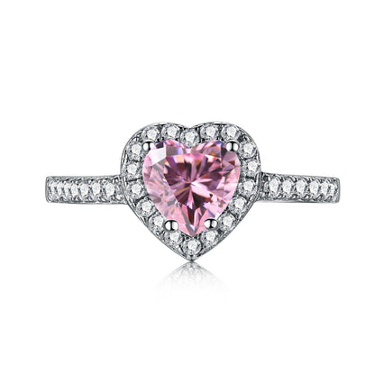 [Hyrra Jewelry]Eternity Splashy Romantic Heart Shape Lover Ring