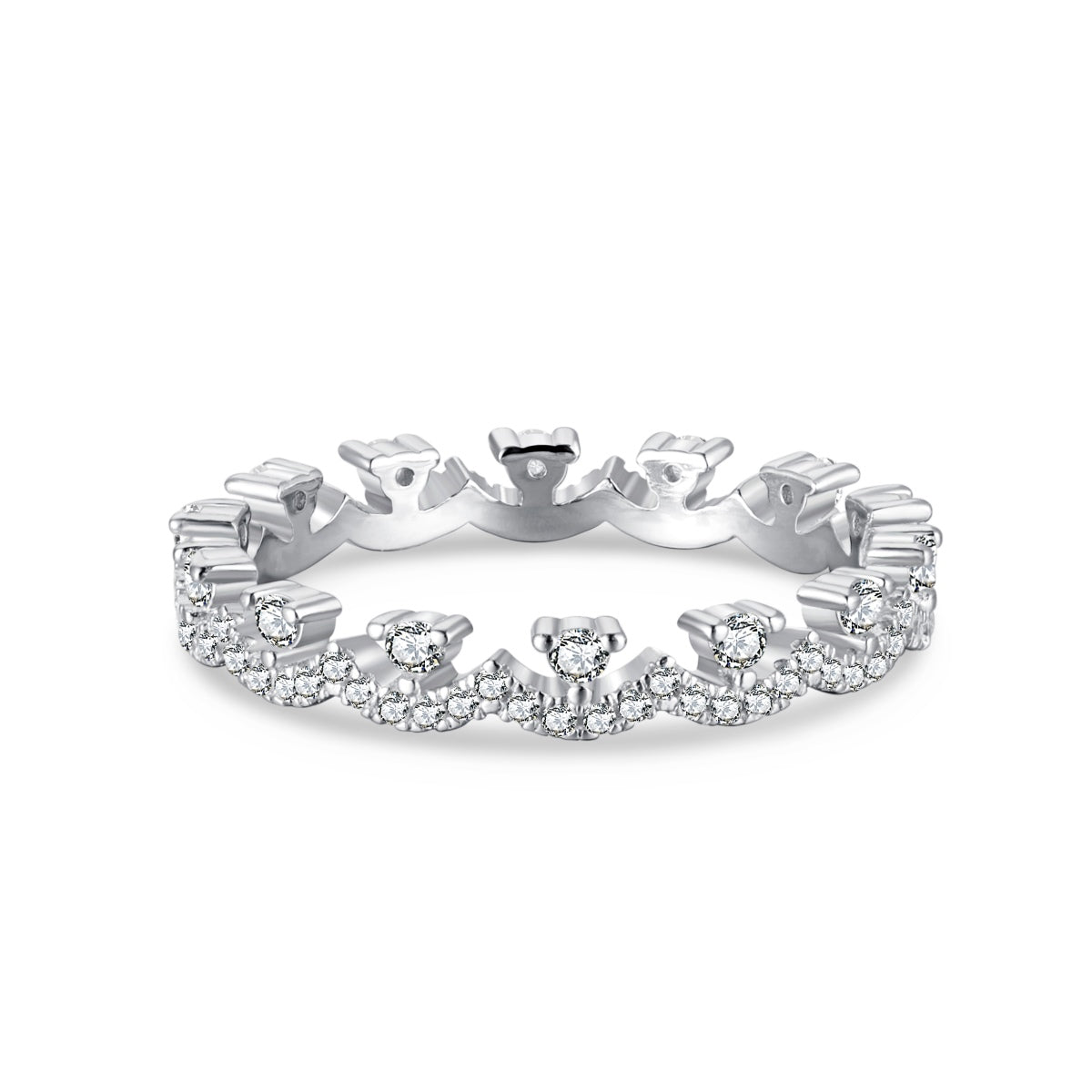 [Hyrra Jewelry]Elegant Resplendent Round Shape Party Ring