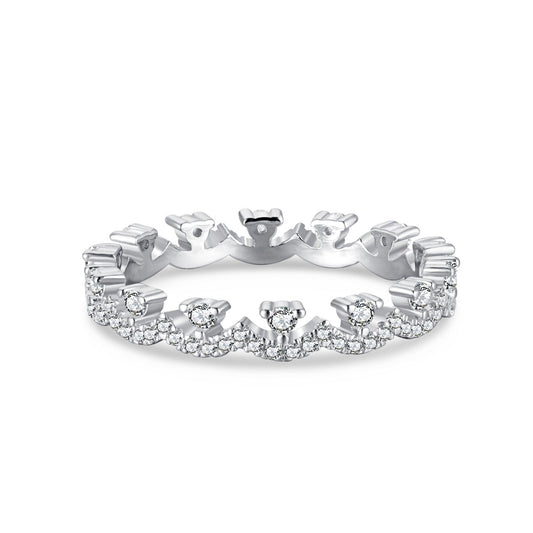 [Hyrra Jewelry]Elegant Resplendent Round Shape Party Ring