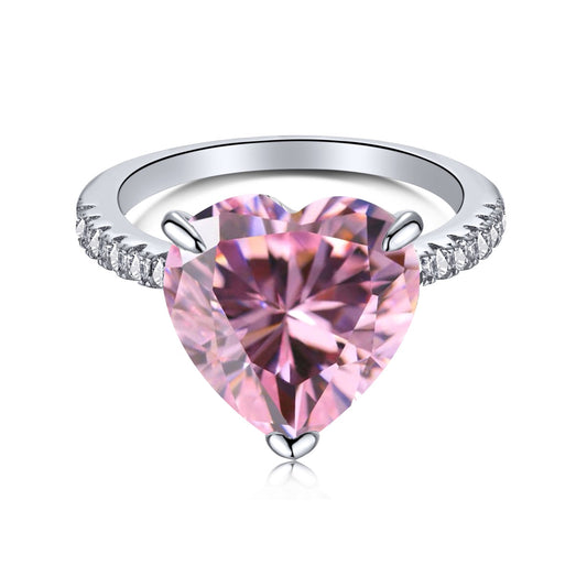 [Hyrra Jewelry]6.0 Carat Luxurious Sparkling Romantic Heart Cut Lover Ring