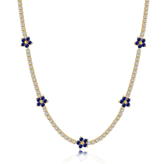 [Hyrra Jewelry]Luxurious Colorful Flower Tennis Necklace