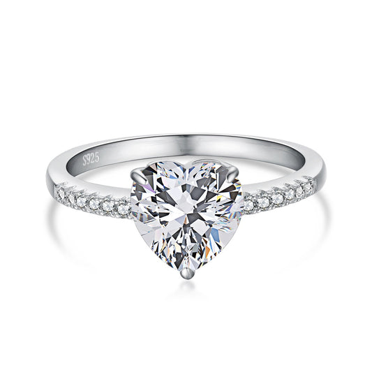 [Hyrra Jewelry]2.0 Carat Dazzling Lustrous Heart Cut Lover Ring