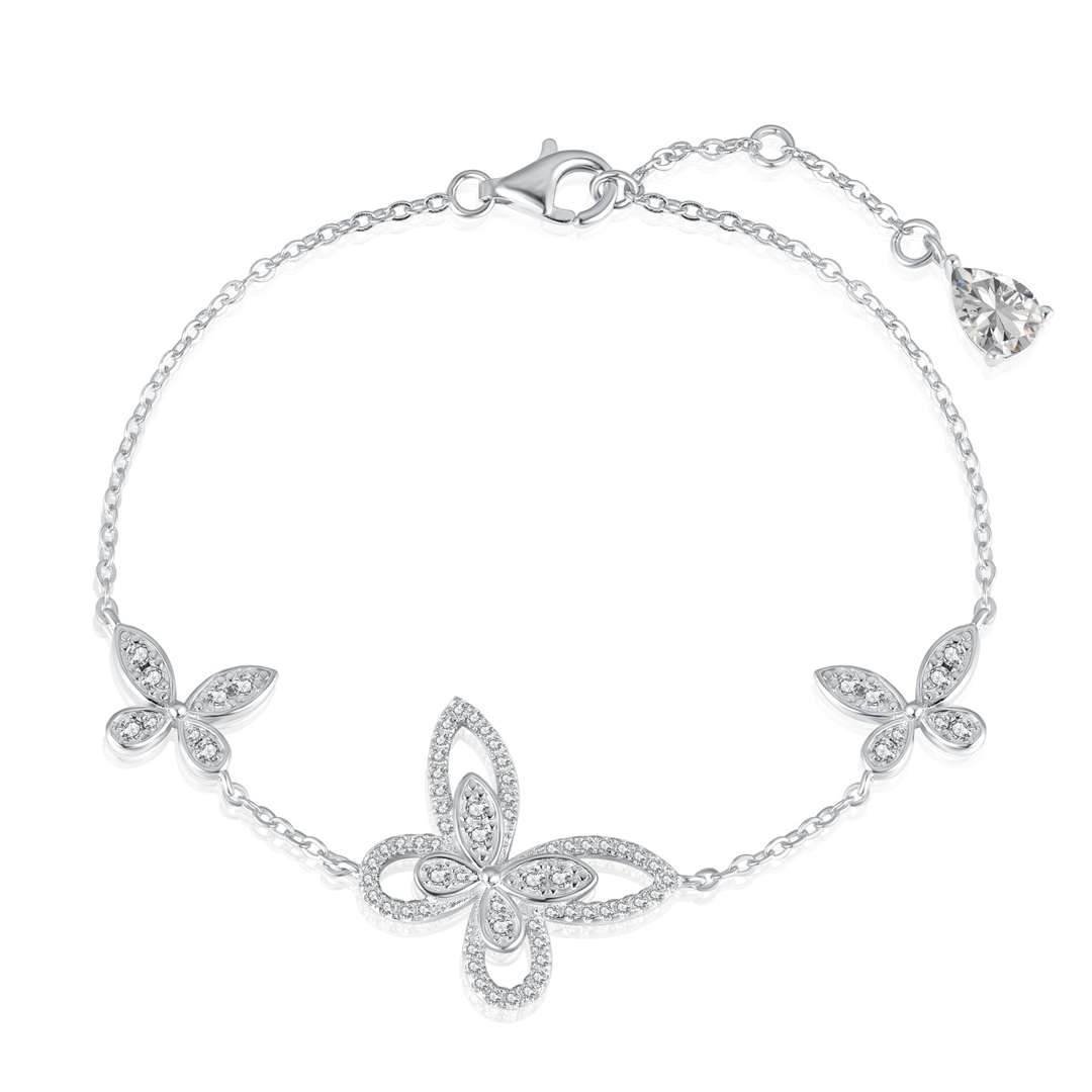 [Hyrra Jewelry]Delicate Butterfly Pendant Bracelet