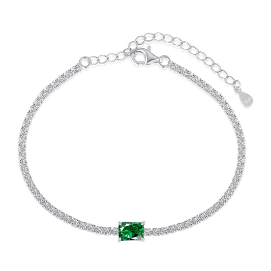 [Hyrra Jewelry]1.0 Carat Unique Emerald Cut Banquet Bracelet