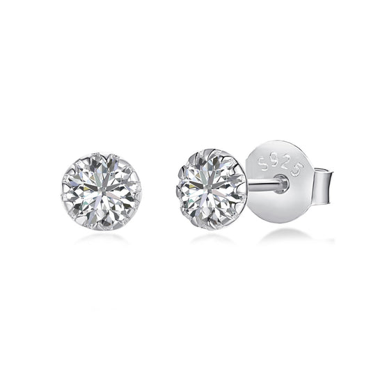 [Hyrra Jewelry]Sparkling Colorful Round Shape Earrings